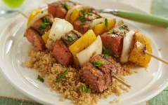 Salmon Skewers with Couscous