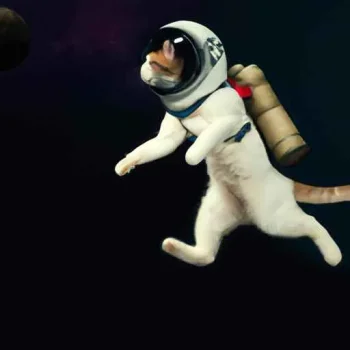 A photo of a cat flying out to space as an astronaut, digital art (3).jpg