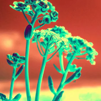 Autochrome photo of alien flowers, extraterrestrial biology. (2).jpg
