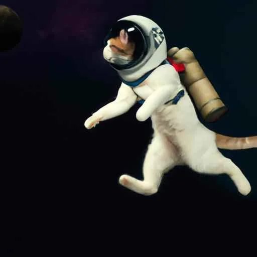 A photo of a cat flying out to space as an astronaut, digital art (3).jpg