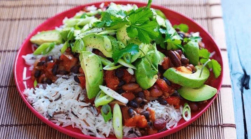 'Bean, Wild Rice and Avocado Salad Bowl'