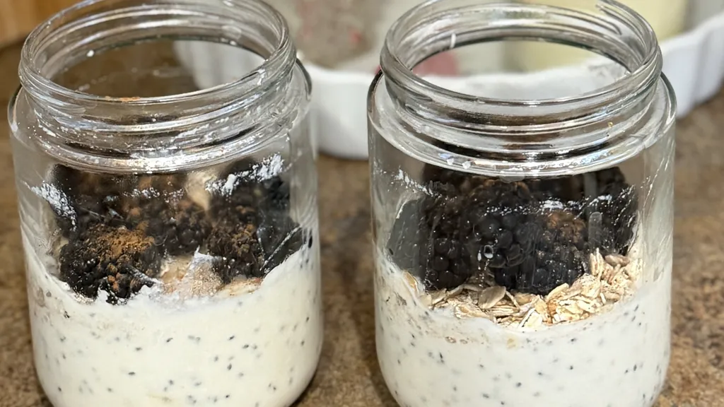 'High-Protein Blackberry Overnight Oats'