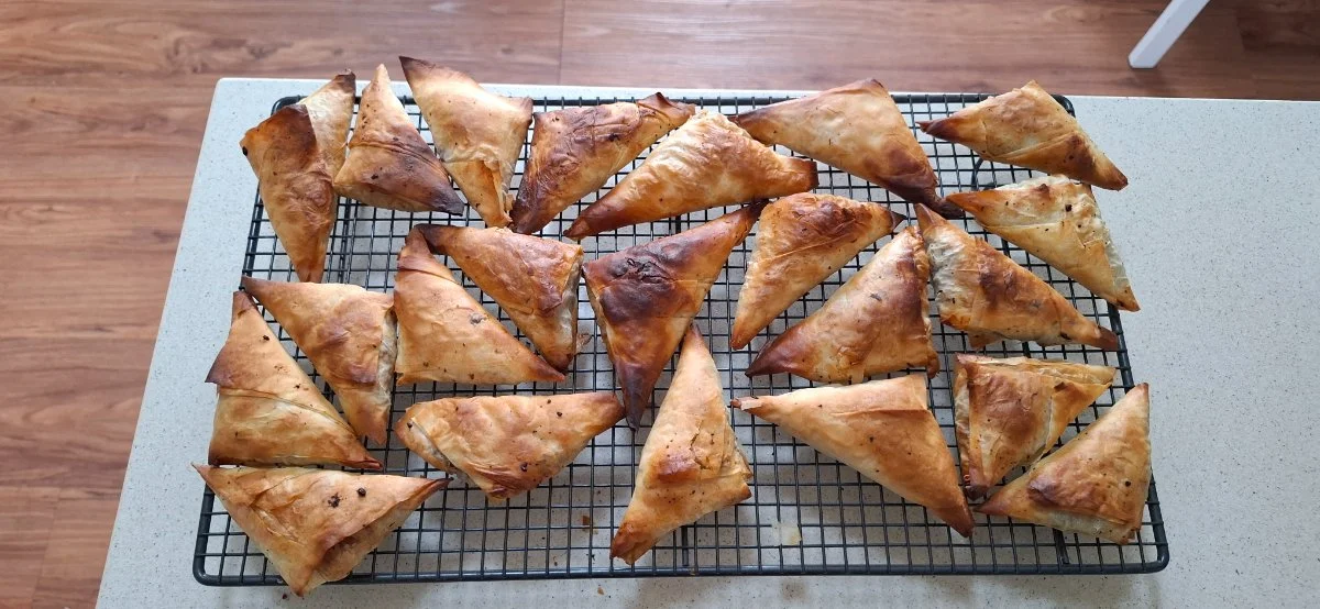 'Mushroom & Walnut Samosas (Vegan)'